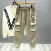 Otoño e Invierno nueva marca de moda Estilo japonés retro pantalones casuales para hombre deportivos con cordón atados en el tobillo pantalones harén casuales