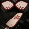 Juego de cojines para asiento de coche de varios cojines para perro salchicha al por mayor transfronterizo, cojín de asiento de tela de lino y algodón de tres piezas, nuevo cojín de dibujos animados para las cuatro estaciones