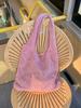 Bolsa de Tricô Transfronteiriça Bolsa Feminina Bolsa Tecida Vazada Retrô Bolsa Tote de Lã Bolsa de Mão Bolsa Simples de Ombro bolsas
