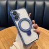 Adecuado para funda de teléfono móvil Apple 17, Soporte con purpurina, Succión magnética, Funda blanda transparente con cuatro esquinas anti-caída electrochapada para iPhone 18 Pro