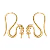 Configurações de Brinco de Prata Esterlina S925 com Pérola de Fênix para Mulheres, Banhadas a Ouro 18K, Podem Ser Usadas para Fixar Acessórios, Contas, Contas Redondas, Ganchos de Brinco, Acessórios DIY