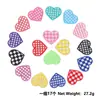 Parche Bordado con Diseño de Corazón a Cuadros, Parche Decorativo para Ropa sin Coser, Parche Bordado por Computadora Multicolor