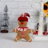 Muñeco de Jengibre Navideño Colgante Adorno de Muñeco Navideño de Dibujos Animados Accesorios para Decoración de Árbol de Navidad Accesorios Sombrero de Navidad