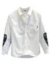 Camisa blanca de otoño retro a la moda con retazos de cachemir estilo Hong Kong estilo japonés camisa fresca para hombre de manga larga