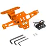 Suporte de Placa Traseira Modificado para Motocicleta com Luz Suporte de Placa Ajustável Msx Suporte de Suporte de Placa de Licença em Liga de Alumínio CNC