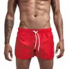 Pantalones Cortos de Playa de Color Sólido para Hombre Europeos y Americanos Transfronterizos, Elegantes Pantalones Deportivos Rectos Sueltos Multicolores con Cordón