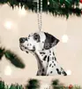 Nuevo perro lindo transfronterizo material acrílico colgante plano para coche accesorios para mochila decoración del hogar