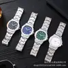 Popular Transfronterizo Oro y Plata Gama Alta Negocios Árabe Literal Calendario Real Correa de Acero Reloj para Hombre Venta Directa de Fábrica