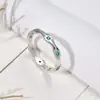Anel de Segmento de Bambu com Cravação de Diamante, Estilo de Luxo Leve, Anel Simples e Minimalista de Aço Titânio, Presente para Empilhar e Camadas