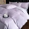Conjunto de Roupa de Cama Quatro Peças de Algodão de Fibra Longa 60s Lavado, Toda em Algodão, Espessado, Escovado, Luxo Leve Classe A, Jacquard Bordado Tridimensional, Roupa de Cama 100% Algodão