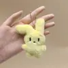 Libro Rojo Pequeño con llavero de conejo de peluche lindo conejo de dibujos animados corazón dulce conejo estudiante mochila colgante regalo para novias accesorios