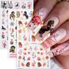 Pegatinas Transfronterizas para Uñas Estilo Chino Año del Caballo Año Nuevo Flores de Pan de Oro y Caballo Dibujos Animados Pegatinas Adhesivas para Uñas