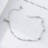 Nalan Plata S925 Exquisita Minimalista Estilo Ins Cadena de una Sola Perla de Diamante Pulsera de Perlas Ajustable S8214