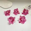 Transfronterizo Nueva Cabeza de Orquídea Mariposa Artificial DIY Pasador Pinza para el Cabello Flor Falsa Material Decoración de Pared de Flores de Boda Piezas Pequeñas de Flores