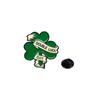 Insígnia Original do Dia de São Patrício Irlandês Insígnia Comemorativa Elfo Verde Trevo de Quatro Folhas da Sorte Insígnia de Liga