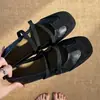 Zapatos Mary Jane con Correa de Hebilla Estilo Coreano para Mujer 2026 Nuevo Estilo con Falda Zapatos Rojos de Noche Suela Suave Boca Baja Zapatos Planos de Ballet