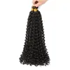 Peluca Waterdeep Degradado 100g 14 Pulgadas Cabello Rizado Ola de Agua Fibra Sintética Crochet para Cabello Artesanía Tejida a Mano Cabello Rizado