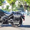 Coche musculoso Wolf adecuado para Vulcan S Kawasaki pequeño dios del fuego bolsa lateral bolsa lateral caja lateral retro modificación bolsa para casco liberación rápida