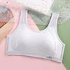 Chaleco de Desarrollo para Niñas con Copa Triangular Fija Integrada Estudiante Anti-movimiento Espalda Bonita Transpirable Ropa Interior sin Aros para Mujer