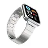 Adecuado para la banda de reloj Redmi Watch 3 Active, Banda de reloj de acero inoxidable sólido con eslabones de bambú de una sola cuenta para Redmi Watch 3