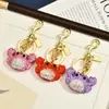 Ventas directas del fabricante: Llavero de cangrejo de diamantes completos transfronterizo, lindo colgante de animal pequeño incrustado de diamantes para bolso, venta al por mayor para comercio exterior