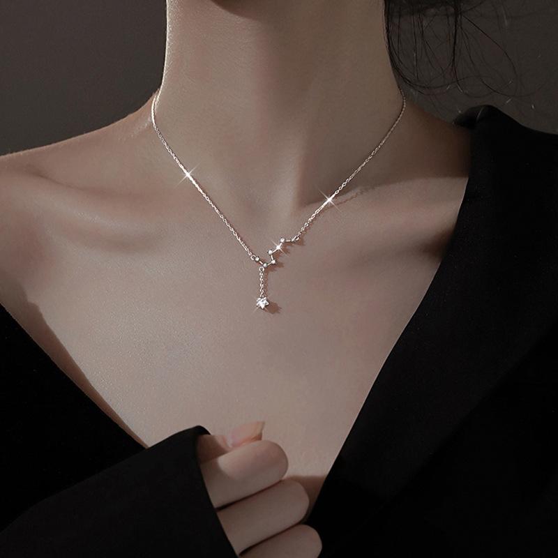 S925纯银北斗七星项链小众设计感流苏精致锁骨链新款夏6