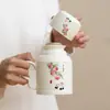 Estilo Chino Hervidor de Agua Termo de Gran Capacidad Hogar Oficina Cerámica Tetera Sofocante Retro Tradicional Portátil al Aire Libre Hervidor de Agua Termo Taza de Té