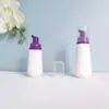 En stock botella cónica blanca de espuma de 60 ml, botella espumadora de PET para mousse de 100 ml, dispensador portátil de espuma facial