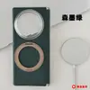 Adecuado para funda de teléfono vivoxfold3 3Pro, cuero liso magnético, soporte circular giratorio de 360 grados de un solo eje central, modelo nuevo