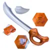 Decoração Pirata Roupa Fantasia Espelho Longe Tapa-olho Chapéu Fantasia Dividida Baile de Máscaras Halloween Festa Infantil