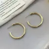 Pendientes de Clip para Mosquiteros para Caras Cuadradas y Redondas, Sin Perforar, Pendientes de Aro Grandes Giratorios, Pendientes Texturizados Estilo Hong Kong para Mujeres, Exagerados
