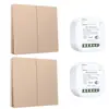Control de Interruptor Wifi, Instalación Inalámbrica, Impermeable, Sin Batería, Panel de Control Remoto, Interruptor Inalámbrico Auto-Generador, Inteligente