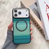 Patrón tejido de color cruzado adecuado para Apple 17pro protección de ventana grande succión magnética protección de paquete completo 17air etiqueta piel funda