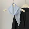 Máquina Cuidadosa que Chupa Ojos ~ Bufanda Triangular con Patrón de Hojas Francesas Primavera y Verano Ligera Suave Estilo Occidental Pañuelo para la Cabeza Banda para el Cabello Pañuelo Pequeño de Seda