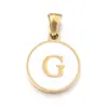 Collar con colgante de acero de titanio DIY de 26 letras inglesas de venta caliente, cadena redonda para clavícula para mujer, accesorios de joyería de acero inoxidable al por mayor