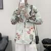 Camisa de manga comprida de cardigã exterior de lapela verde claro para meninos Verão Moda Nacional Bonito Estilo Coreano Camisa de vibração de alta qualidade