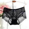 Popular de verano encaje ropa interior mujer sexy encaje cintura baja ropa interior transparente malla encaje ropa interior Mujer