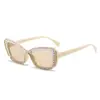 Gafas de sol Cat-Eye con incrustaciones de diamantes transfronterizas, Gafas de sol de moda europeas y americanas para fiestas, Gafas de sol de alta gama anti-UV