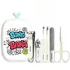 Set de Cortauñas con Graffiti de Fábrica en Stock 6 Piezas Acero Inoxidable Cortauñas Set Completo Caja de Manzana Set de Manicura Transfronterizo