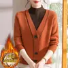Ropa de Invierno para Mamá 5 Suéteres Nuevos de Terciopelo Engrosados para Mujeres de Mediana Edad y Mayores Cuello Alto Falso de Dos Piezas Camiseta Básica de Punto
