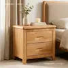 Mesa de Cabeceira de Madeira Maciça Estilo Chinês Não Requer Montagem Cabeceira Quarto Casa Simples Moderna Com Fechadura Armário de Armazenamento para Quarto de Aluguel
