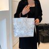 Bolsa de Hombro de Flor de Bambú Nueva Verano 2025 Nuevo Estilo Chino Tela Bolso de Mano Versátil Bolso Cubo