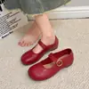 Zapatos Mary Jane para mujer con diseño de punta dividida sintética, con tacón oculto, para la temporada de otoño 2026, en un estilo suave, de inspiración francesa y retro