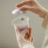 Cortina de Cuentas Moradas Degradadas de Cerámica Arita Pintada a Mano Tazón con Tapa de Mariposa Juego de Té Kung Fu Tazón de Té Cerámico para el Hogar