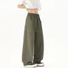 Pantalones de Hombre Verano Nuevo Estilo Color Sólido Pantalones Curvos Talla Grande Holgados Estilo Americano Corte Diagonal Remache Rectos Pantalones Casuales para Hombre