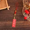 Chaveiro Pingente Estilo Chinês Gota de Óleo Liga Persimmon Ruyi Texto Pingente para Bolsa de Fone de Ouvido AirPods Celular