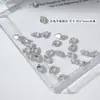 Diamante de Circonia Rosa con Base Plana para Arte de Uñas Modelo Transfronterizo de Cruz Caja de 12 Compartimentos Joyería Brillante de Circonia Rosa Claro de Tamaño Mediano para Uñas