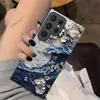Funda de Cristal para iPhone 16 de Alta Gama con Patrón de Ola en Relieve Tridimensional, Floral, Manzana 17Pro - La Más Vendida de la Estación Temu