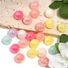 Cuentas Redondas de Color Sólido y Color Plateado de Acrílico, Cuentas con Agujero Recto, Cuentas para Pulsera, Pulsera Hecha a Mano DIY, Cuentas Sueltas, Accesorios 16mm