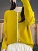 Cárdigan de Punto con Encaje de Color Contrastante Otoño Invierno Nuevo Estilo para Mujer Moda Chic Francesa Capa Base Suéter Delgado Abrigo